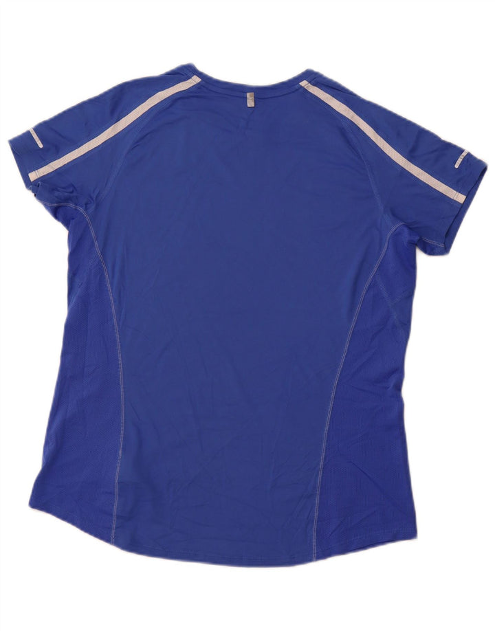 Camiseta feminina NIKE Dri Fit UK 16 grande azul poliéster