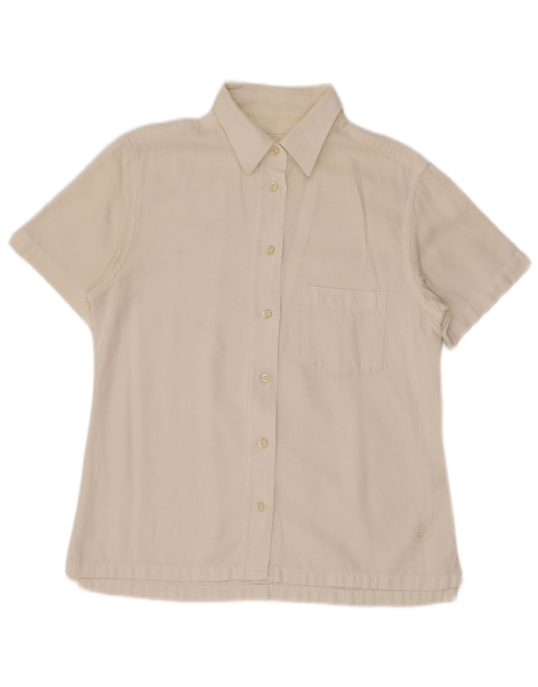 Camisa feminina Marine Heritage manga curta MURPHY & NYE Reino Unido 14 médio branco