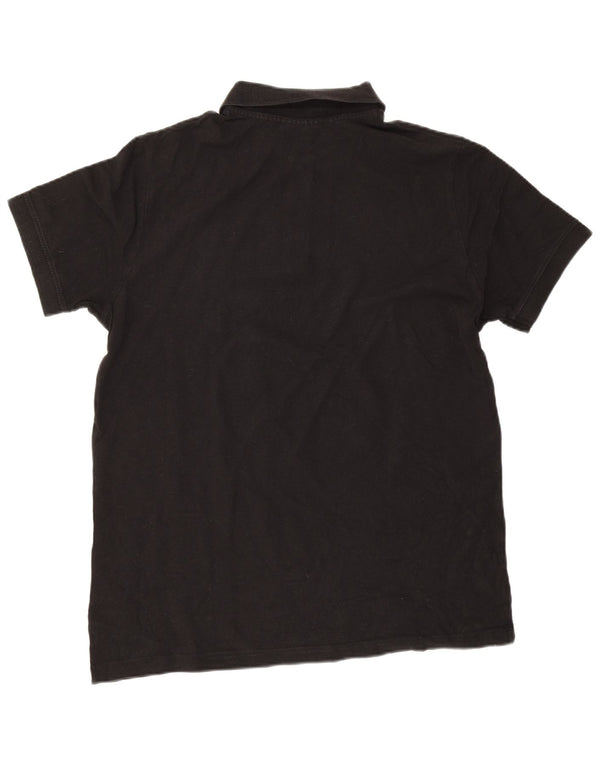 Camisa polo masculina Kappa grande algodão preto