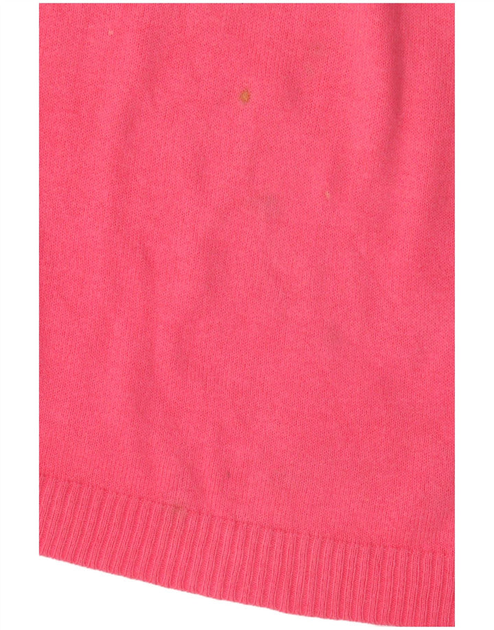 Zara Suéter feminino oversized com gola canoa Reino Unido 14 médio rosa