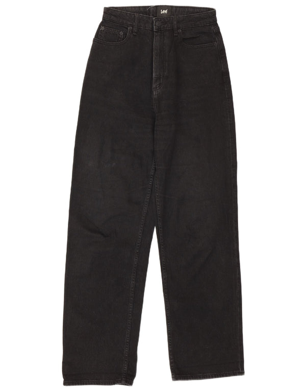 Jeans Lee feminino baggy cintura alta US 8 médio W28 L30 algodão preto
