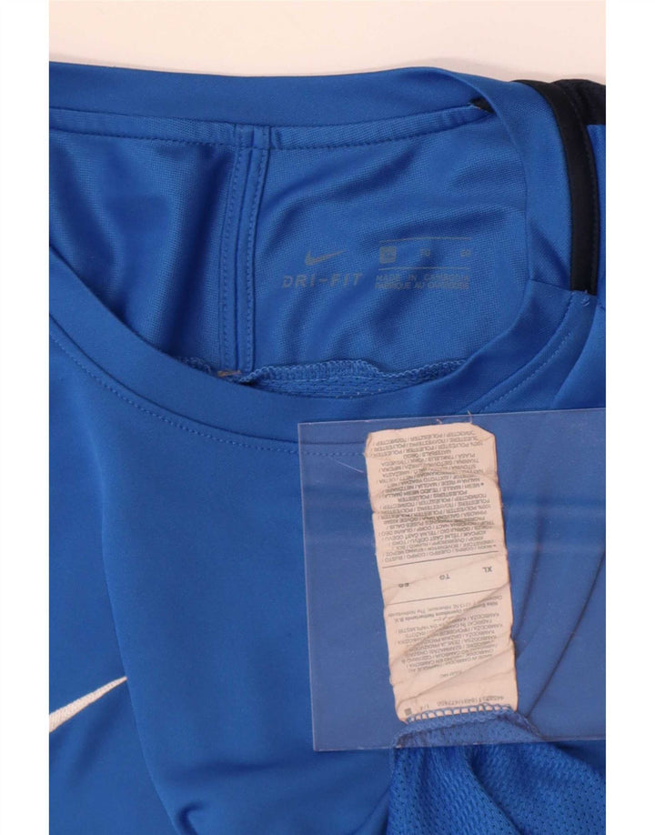 Camiseta masculina Nike Dri Fit Top XL azul colorblock poliéster