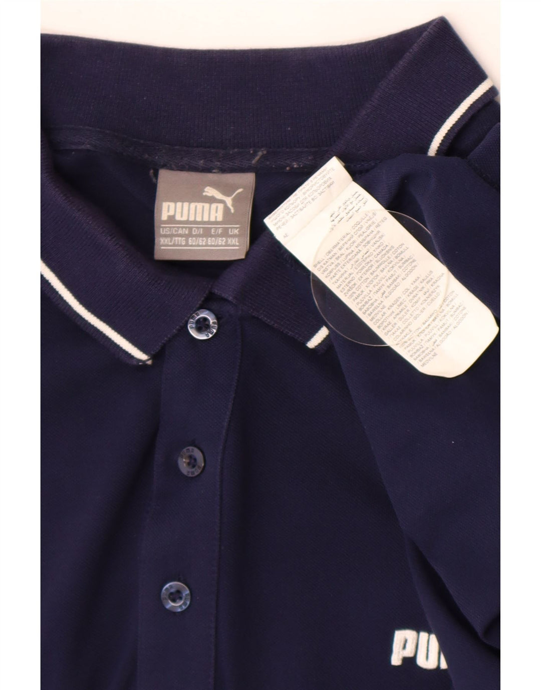 Camisa polo masculina Puma 2XL algodão azul marinho