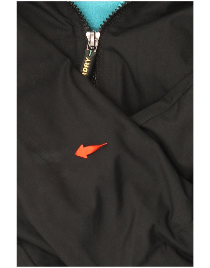 Jaqueta corta-vento feminina SUPERDRY com capuz e capuz Reino Unido 12 médio preto