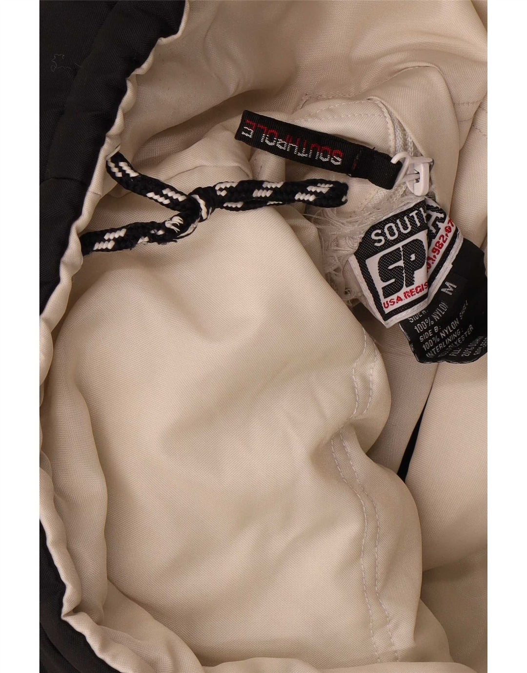 Jaqueta masculina reversível gráfica Southpole UK 38 bloco colorido preto médio