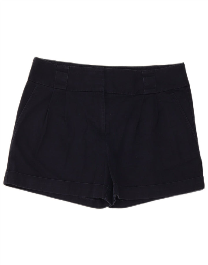 Shorts Chino feminino Oasis UK 12 médio W32 algodão azul marinho