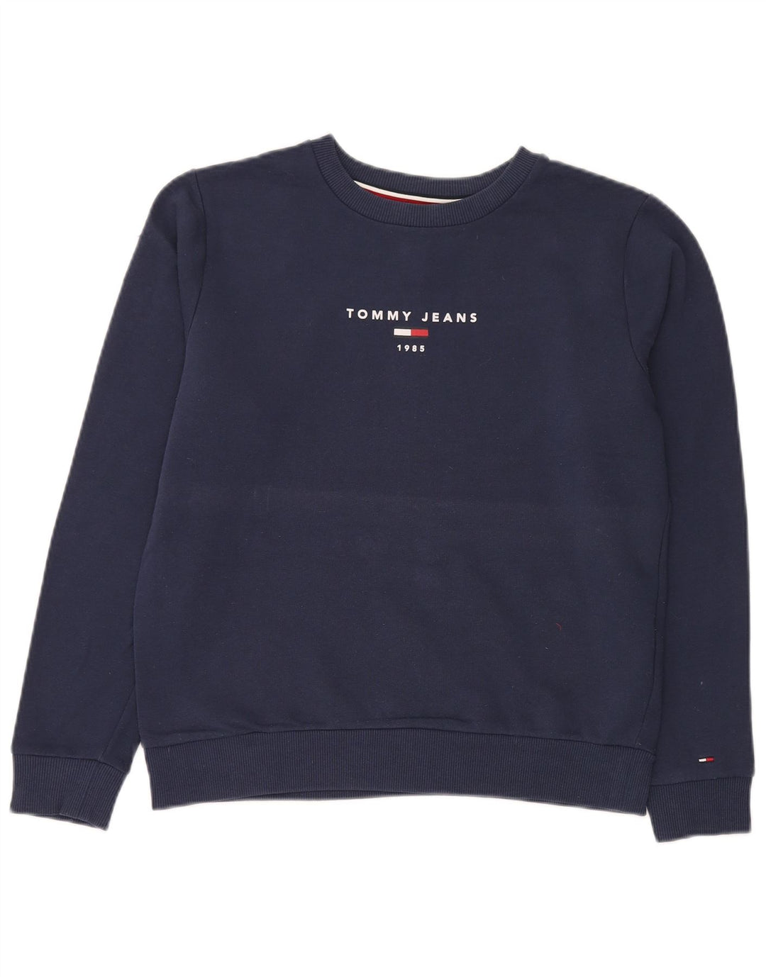 Tommy Hilfiger moletom gráfico feminino jumper UK 14 médio azul marinho