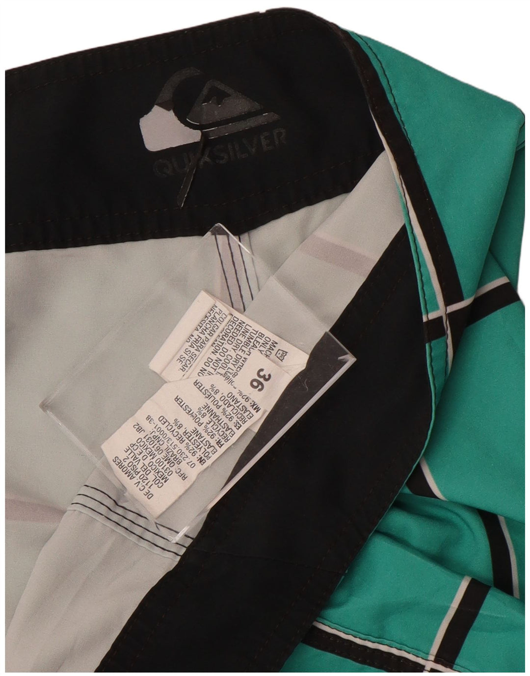 Shorts de natação masculino Quiksilver grande poliéster xadrez azul