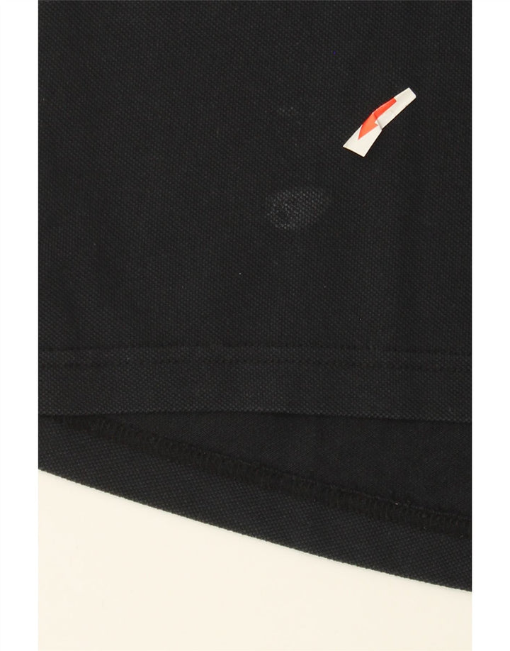 Camisa polo masculina Nike Dri Fit de algodão preto médio