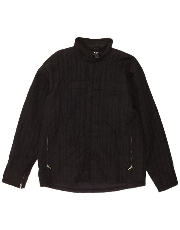 Jaqueta acolchoada masculina Oakley UK 42 XL preto nylon