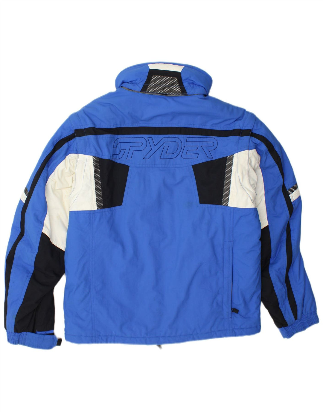 Jaqueta de esqui com capuz Spyder Boys 15-16 anos XL azul Colourblock poliéster