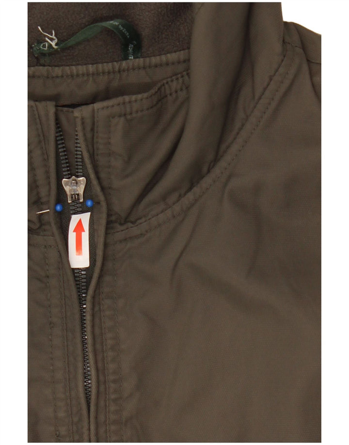 Jaqueta bomber masculina Zara UK 40 grande nylon cáqui