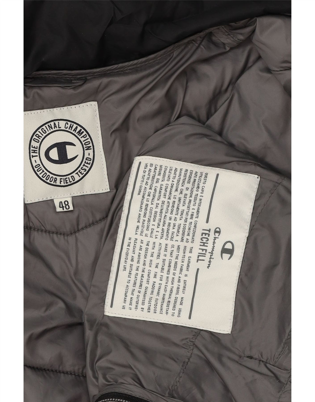 CHAMPION Womens Padded Jacket IT 48 XL Black Vintage Champion and Second-Hand Champion from Messina Hembry 