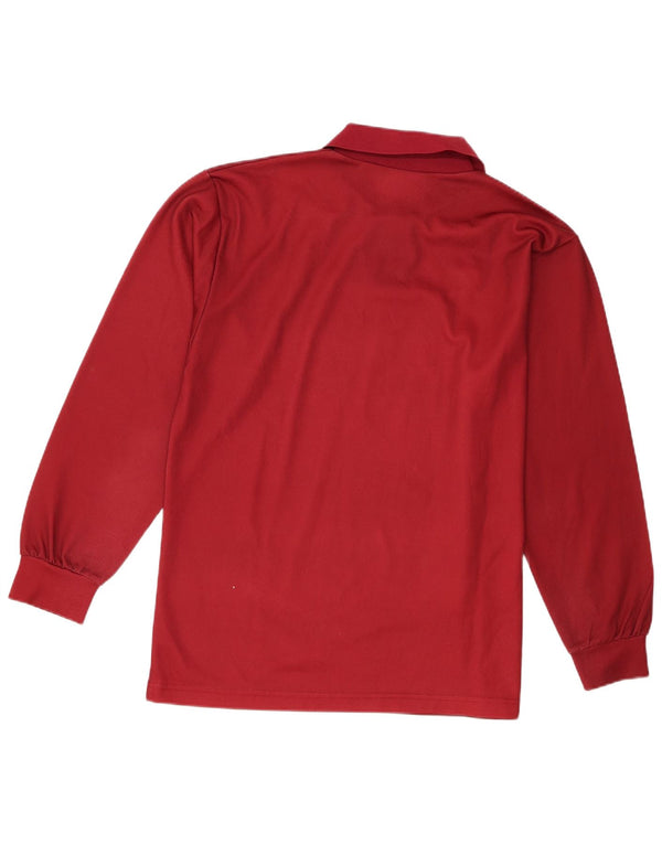 Camisa polo masculina de manga comprida Lotto grande Borgonha