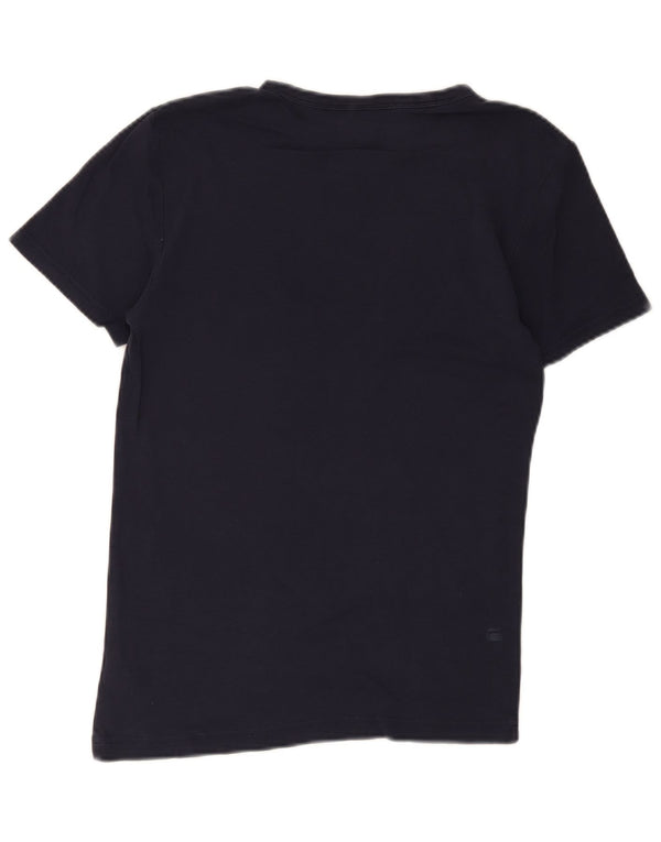Camiseta gráfica masculina G-Star Top pequeno algodão azul marinho