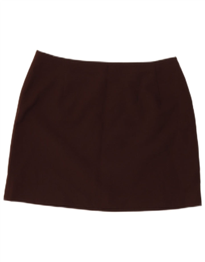 Mini saia feminina Zara EU 42 grande W32 marrom