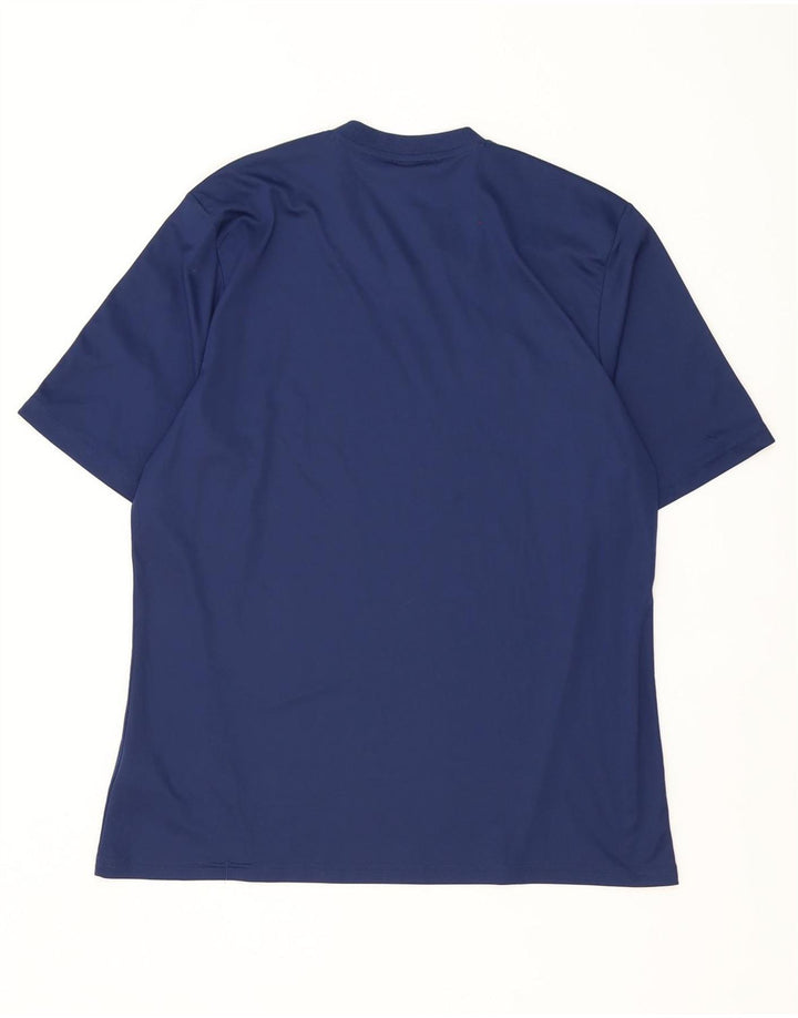 Adidas Masculino Climalite Camiseta Top XL Azul Marinho Listrado Poliéster