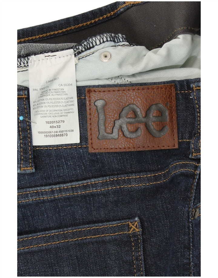 Lee Mens Jeans Recortados W40 L27 Azul Marinho Algodão