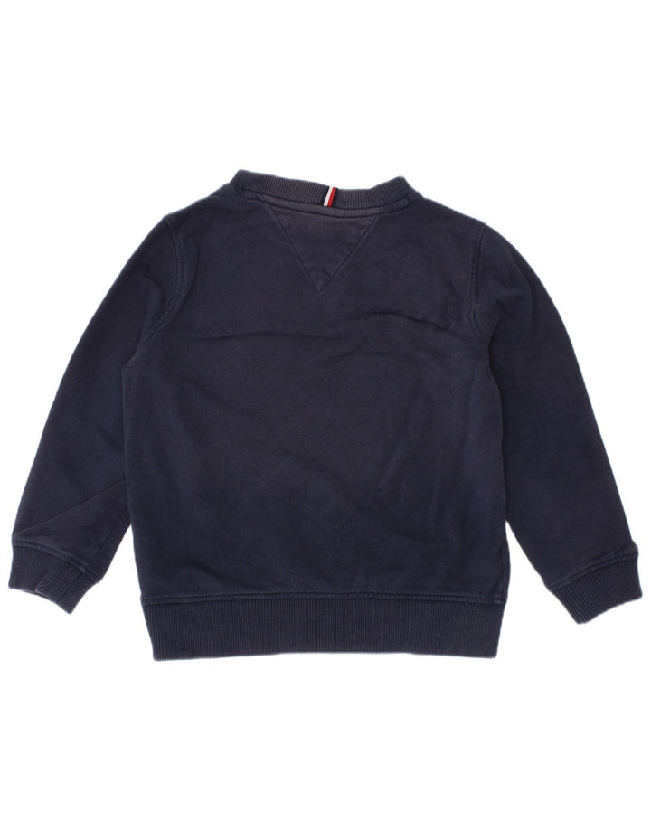 Tommy Hilfiger Meninos moletom gráfico jumper 3-4 anos azul marinho algodão