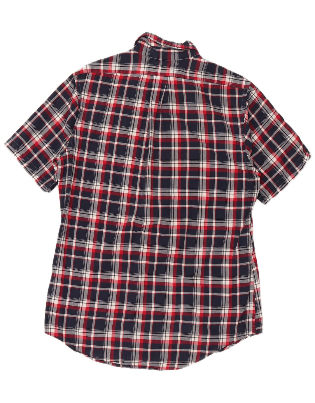 Camisa masculina Brooks Brothers Regent de manga curta xadrez azul marinho médio