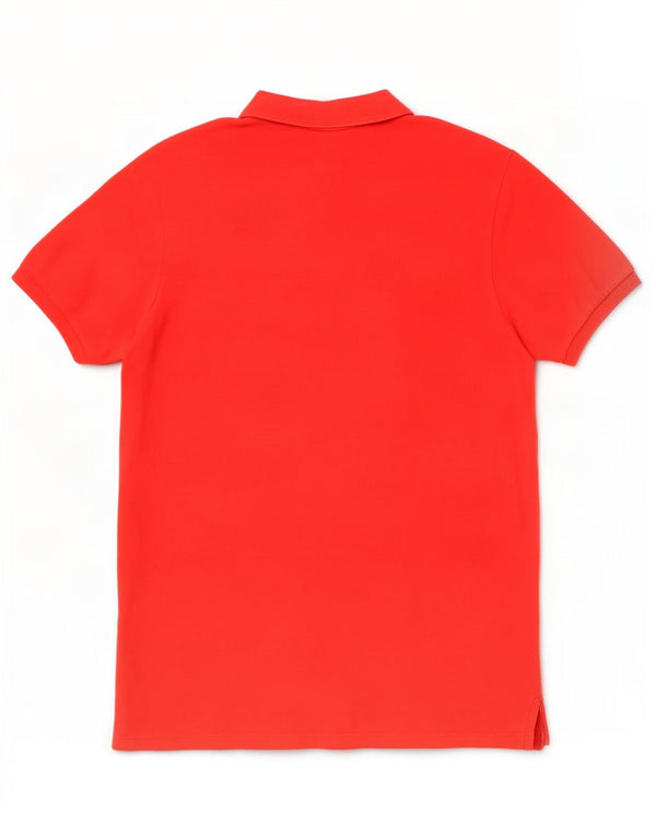 Polo Ralph Lauren Mens Custom Fit Camisa Polo Grande Algodão Vermelho