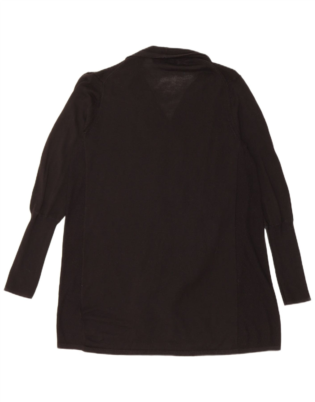 Marks & Spencer Suéter feminino Longline Open Cardigan Reino Unido 12 Médio Preto
