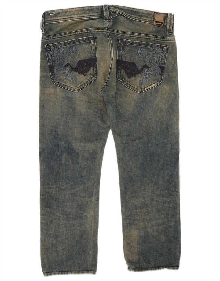 Diesel masculino Thanaz jeans recortados W32 L24 algodão azul
