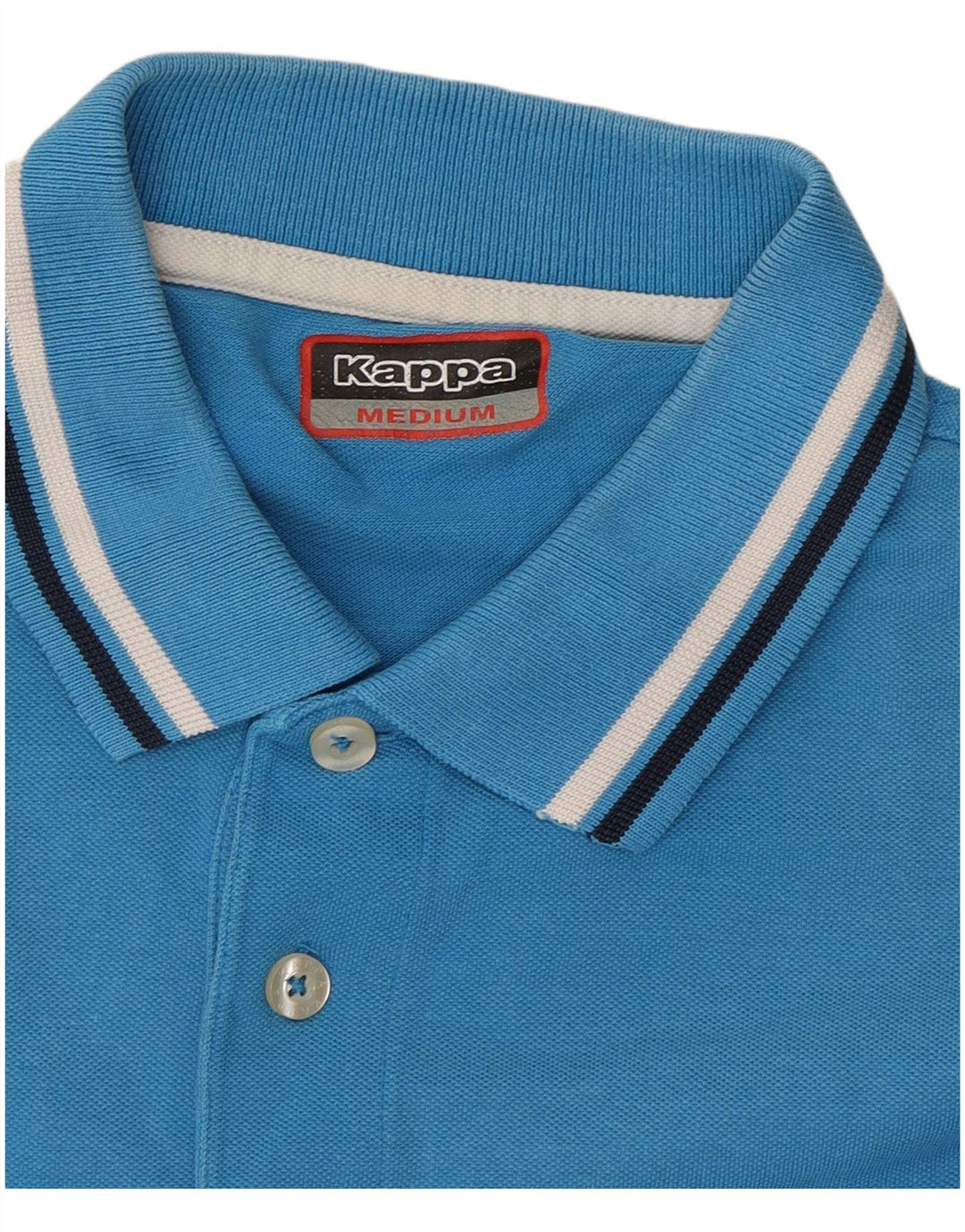 Camisa polo masculina KAPPA algodão azul médio