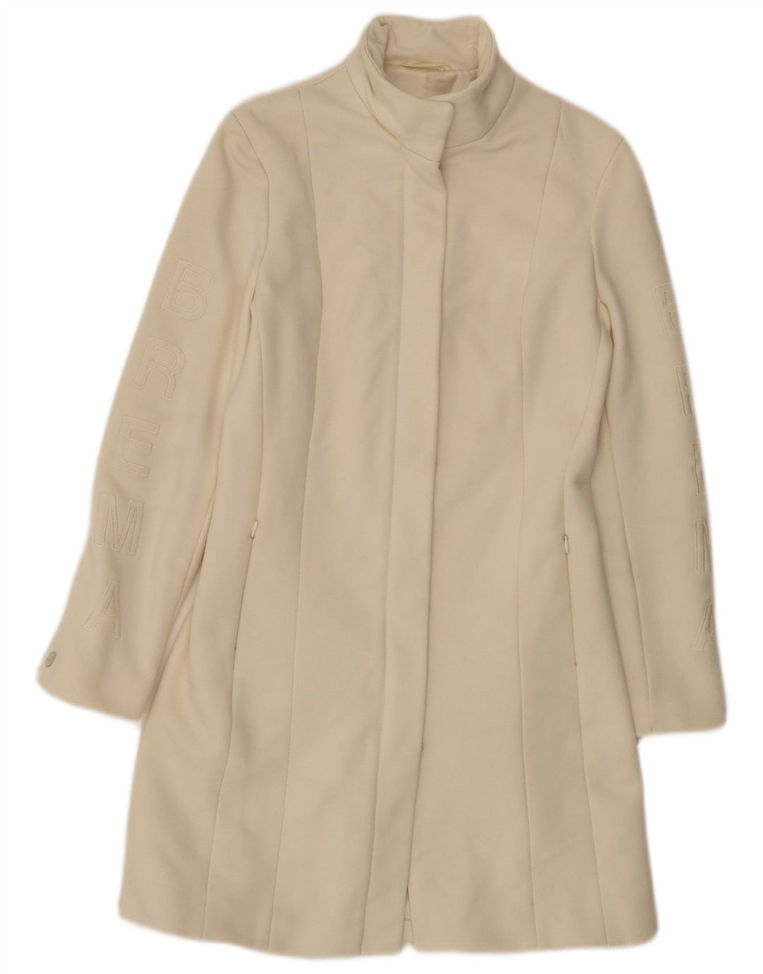 Sobretudo gráfico feminino Brema IT 40 pequeno off white poliamida