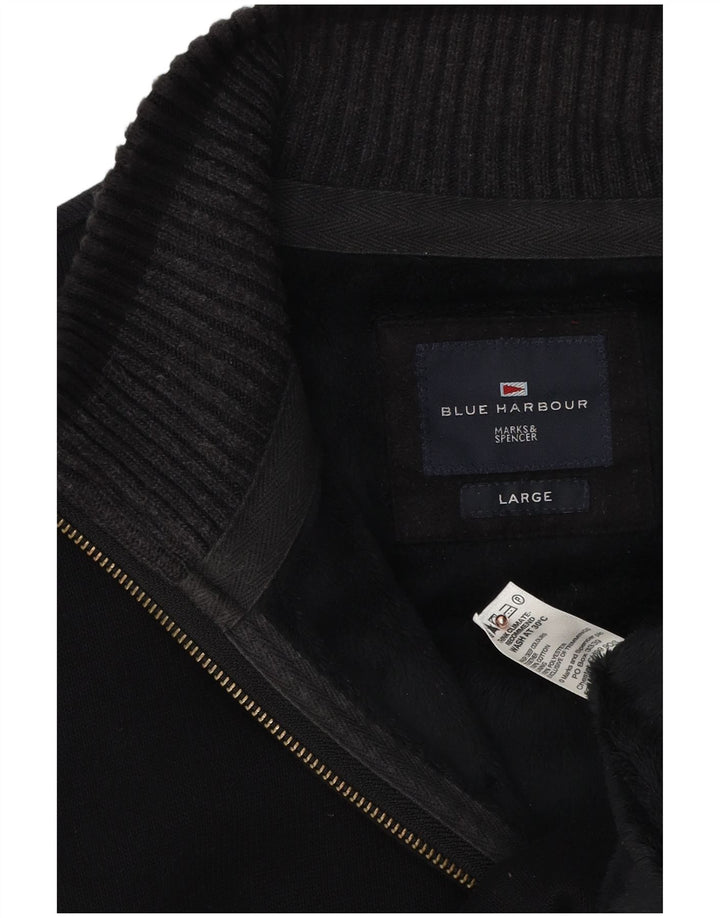 Jaqueta masculina de treino Marks & Spencer Blue Harbor grande azul marinho