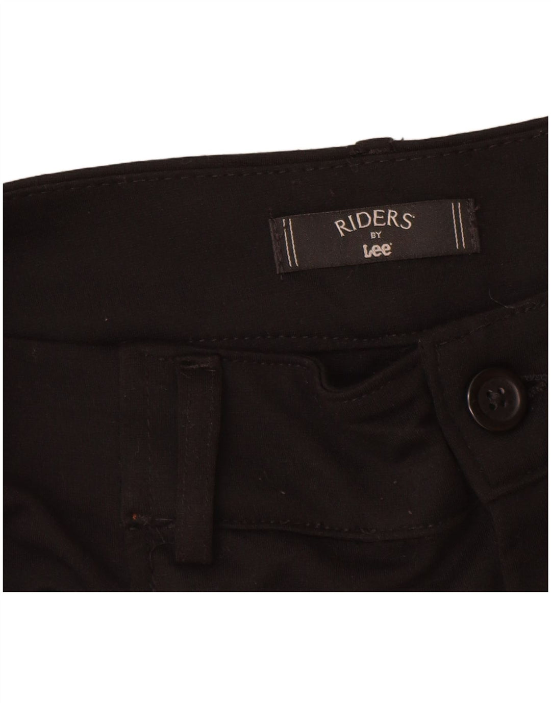 Lee Womens Riders Calça Casual US 12 Grande W32 L32 Poliéster Preto