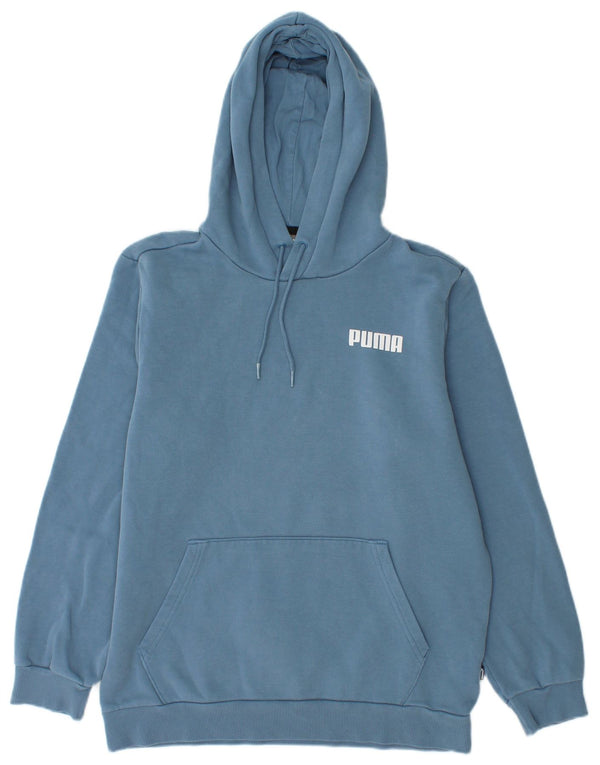 Puma Mens Hoodie Jumper Pequeno Algodão Azul