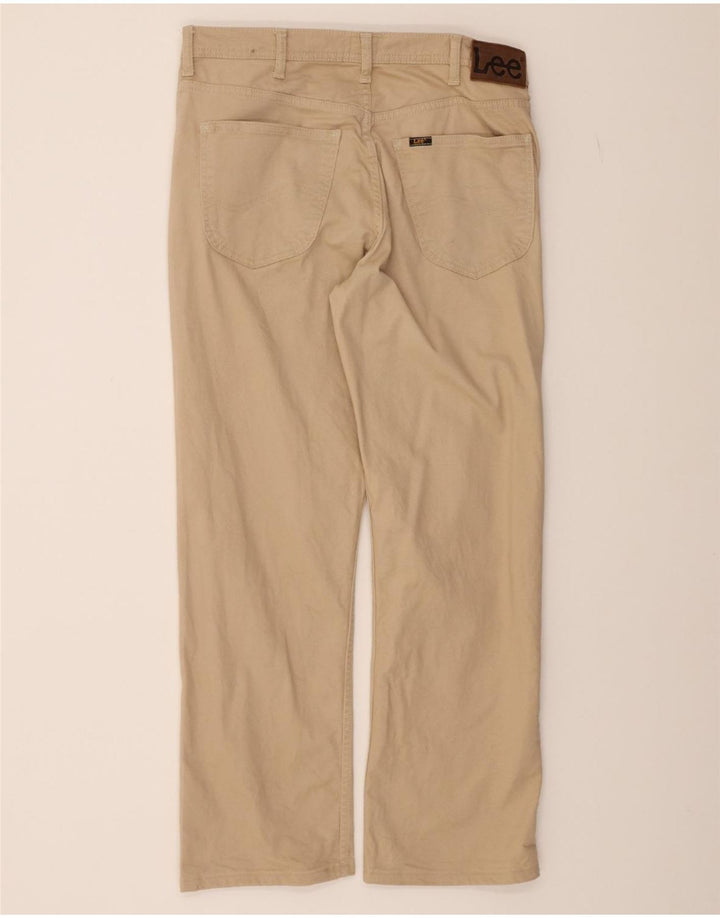LEE Womens Brooklyn Straight Casual Trousers W33 L30 Beige Cotton Vintage Lee and Second-Hand Lee from Messina Hembry 