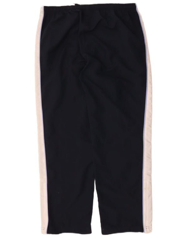 Calça de treino feminina Reebok UK 14 grande bloco colorido azul marinho