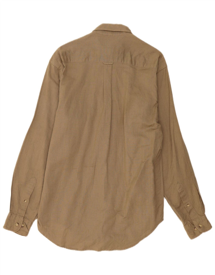 Camisa masculina Boggi de algodão cáqui médio