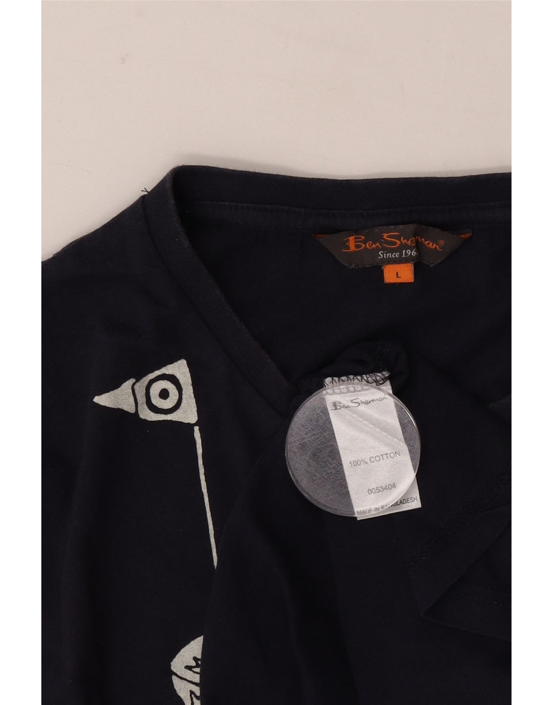 Camiseta gráfica masculina Ben Sherman grande algodão azul marinho