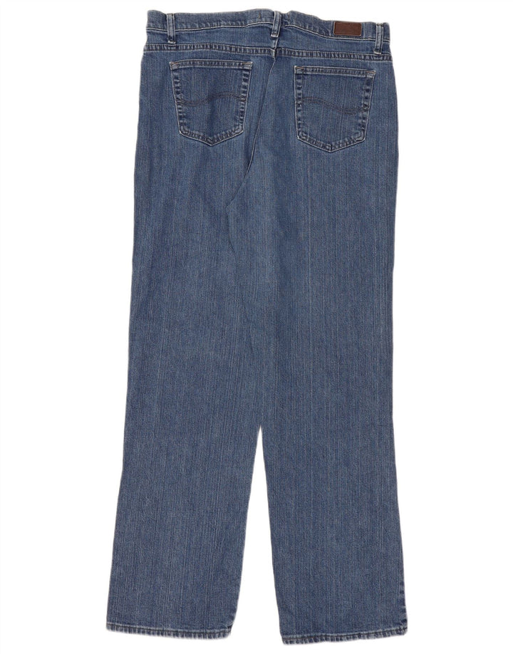 Lee Jeans feminino relaxado e reto EUA 16 2XL W36 L32 algodão azul