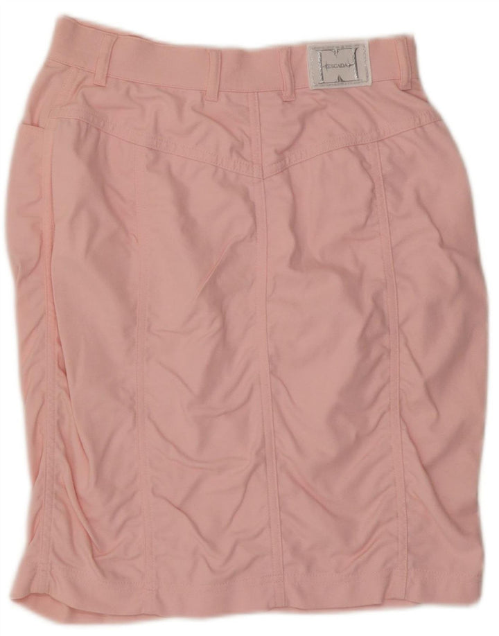 ESCADA Saia lápis feminina IT 38 XS W25 algodão rosa