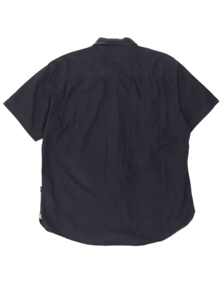 Camisa masculina de manga curta Paul Smith 2XL algodão azul marinho