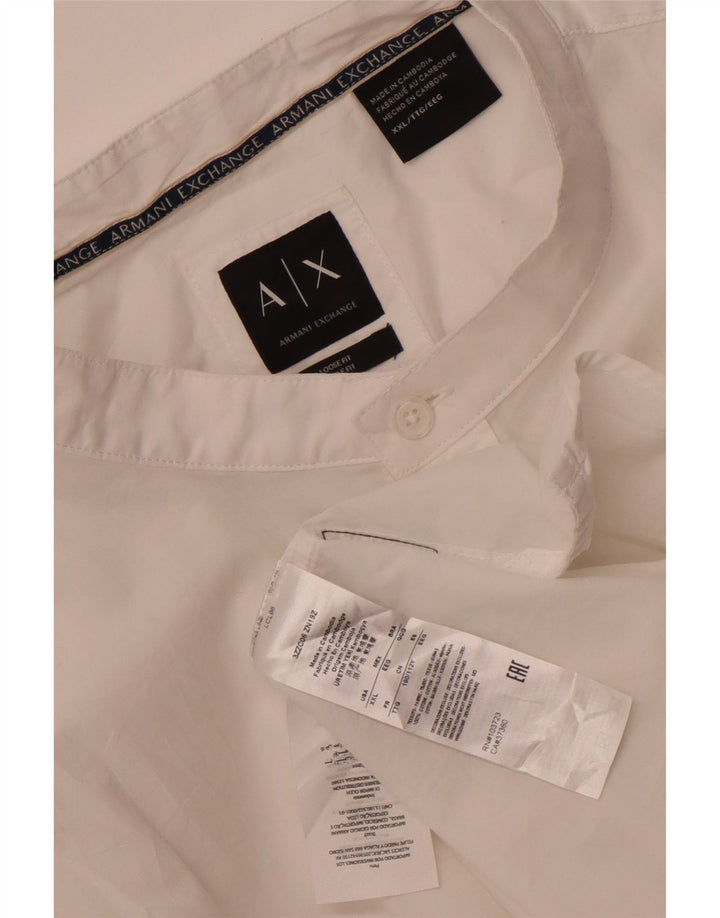 Camisa masculina Armani Exchange de ajuste solto 2XL algodão branco