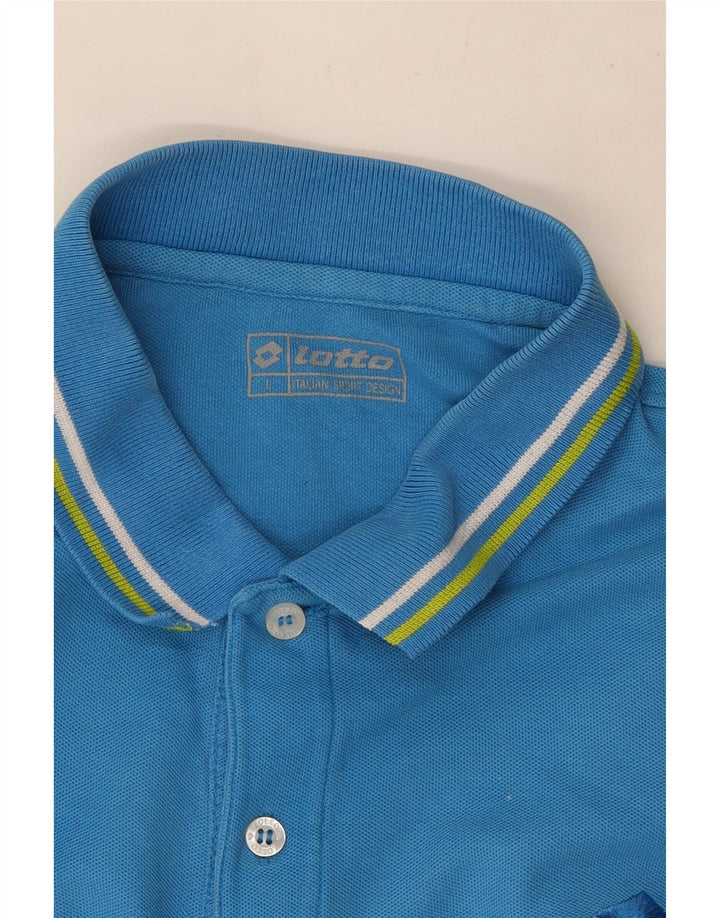 Camisa polo masculina Lotto grande azul