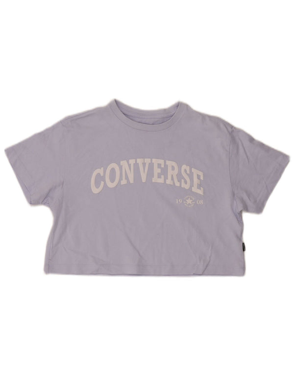 Camiseta Converse Mulher Crop Oversized Graphic Top UK 6 XS Roxo