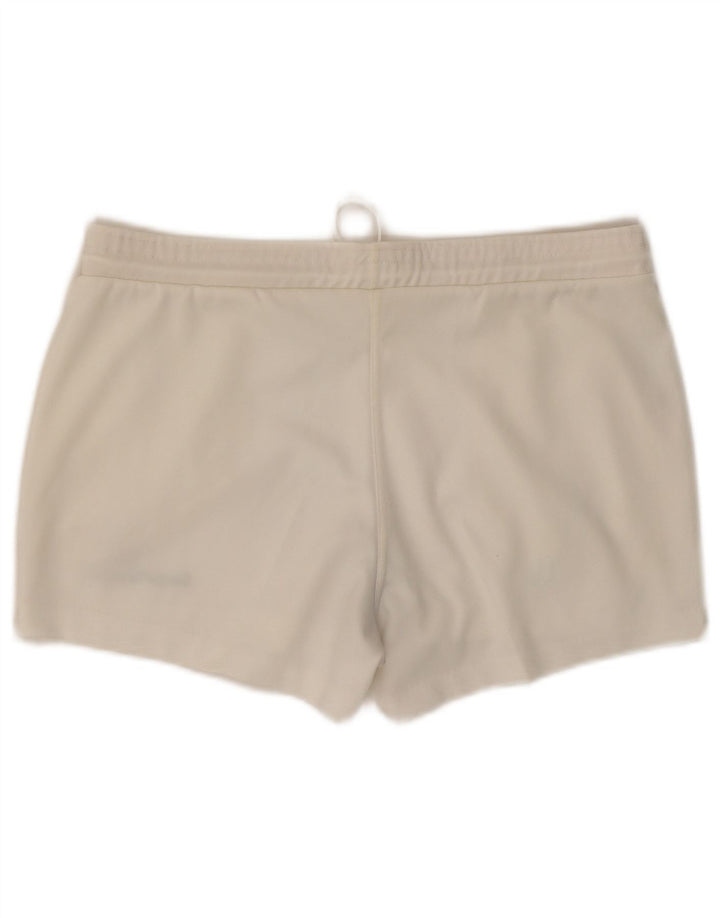 Shorts esportivos femininos Sergio Tacchini IT 50 XL poliéster branco