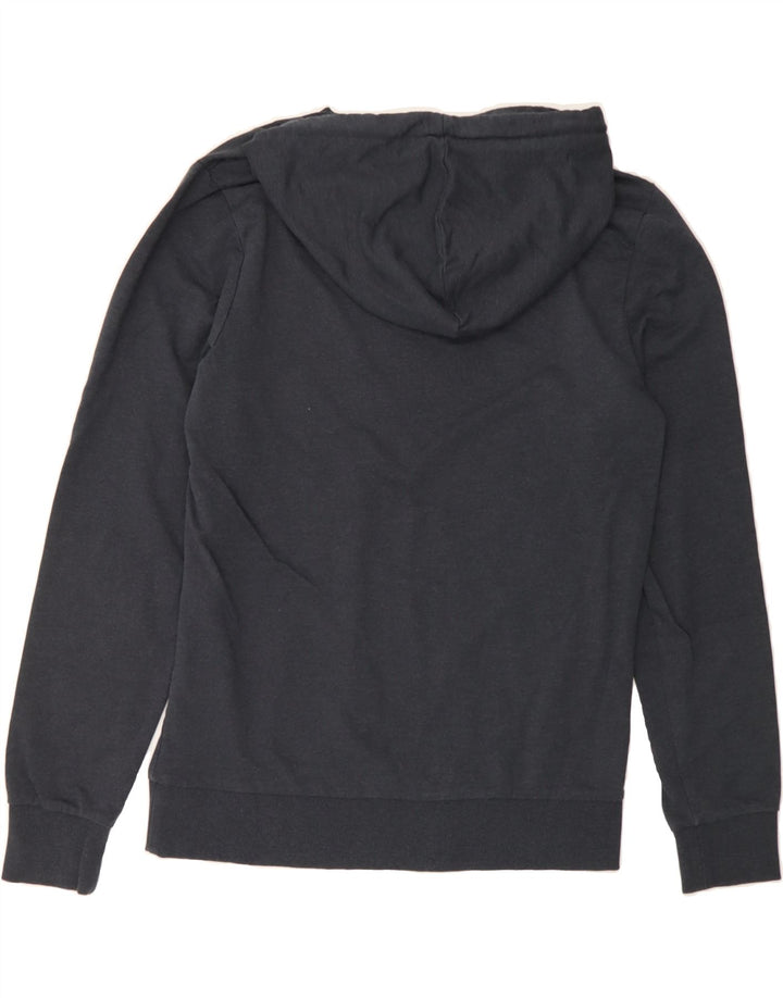 JACK & JONES Mens Graphic Hoodie Jumper Medium Navy Blue Cotton Vintage Jack & Jones and Second-Hand Jack & Jones from Messina Hembry 