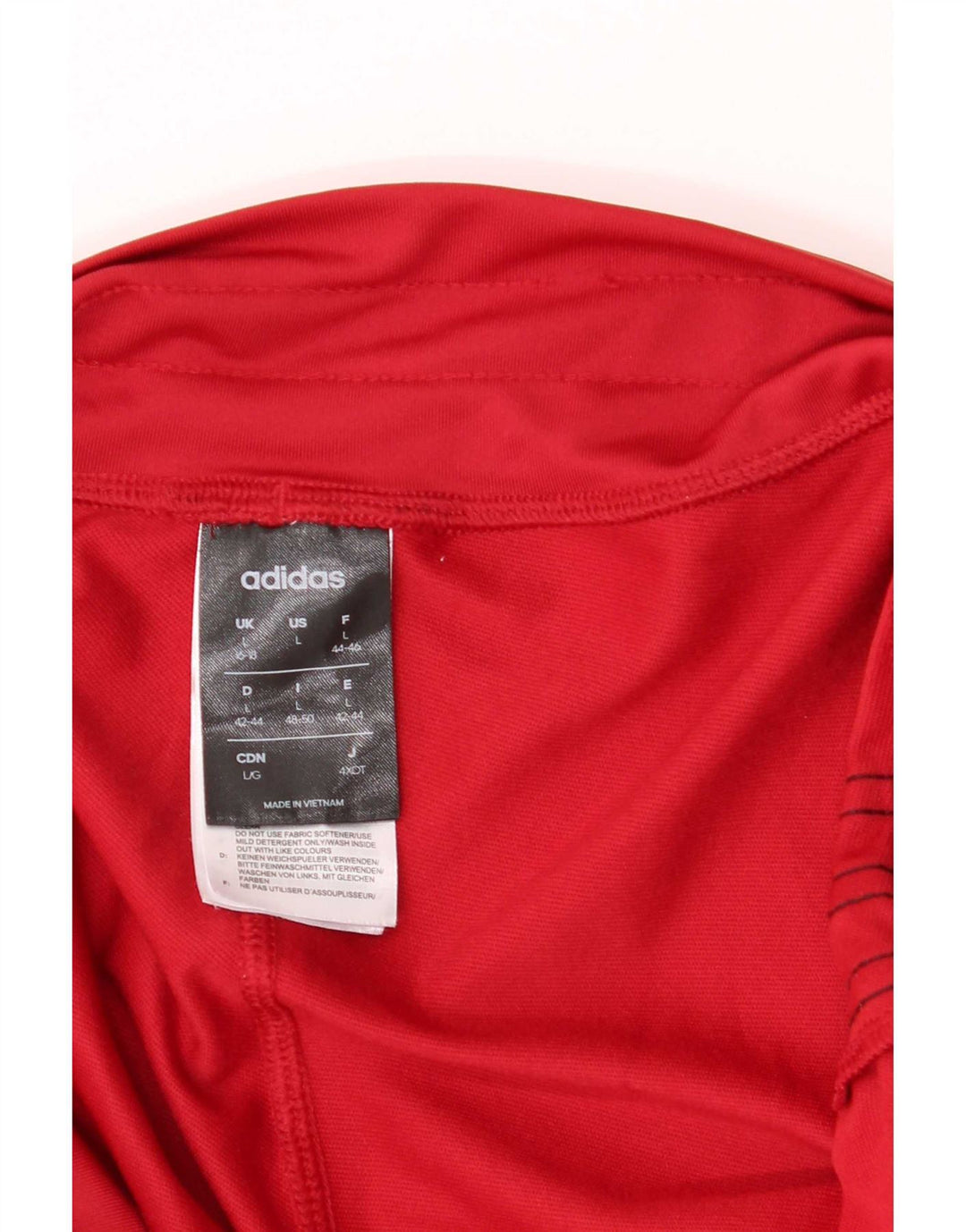 Calça de treino feminina Adidas UK 16/18 grande poliéster vermelho