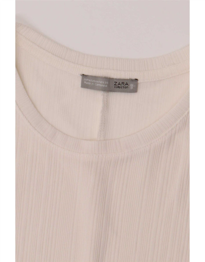 Zara Top feminino oversized manga 3/4 Reino Unido 14 bloco colorido médio multicolorido