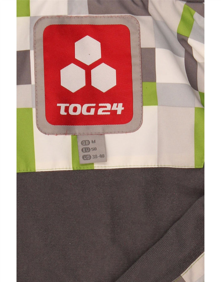 Jaqueta de esqui masculina Tog 24 com capuz UK 38 médio bege geométrico