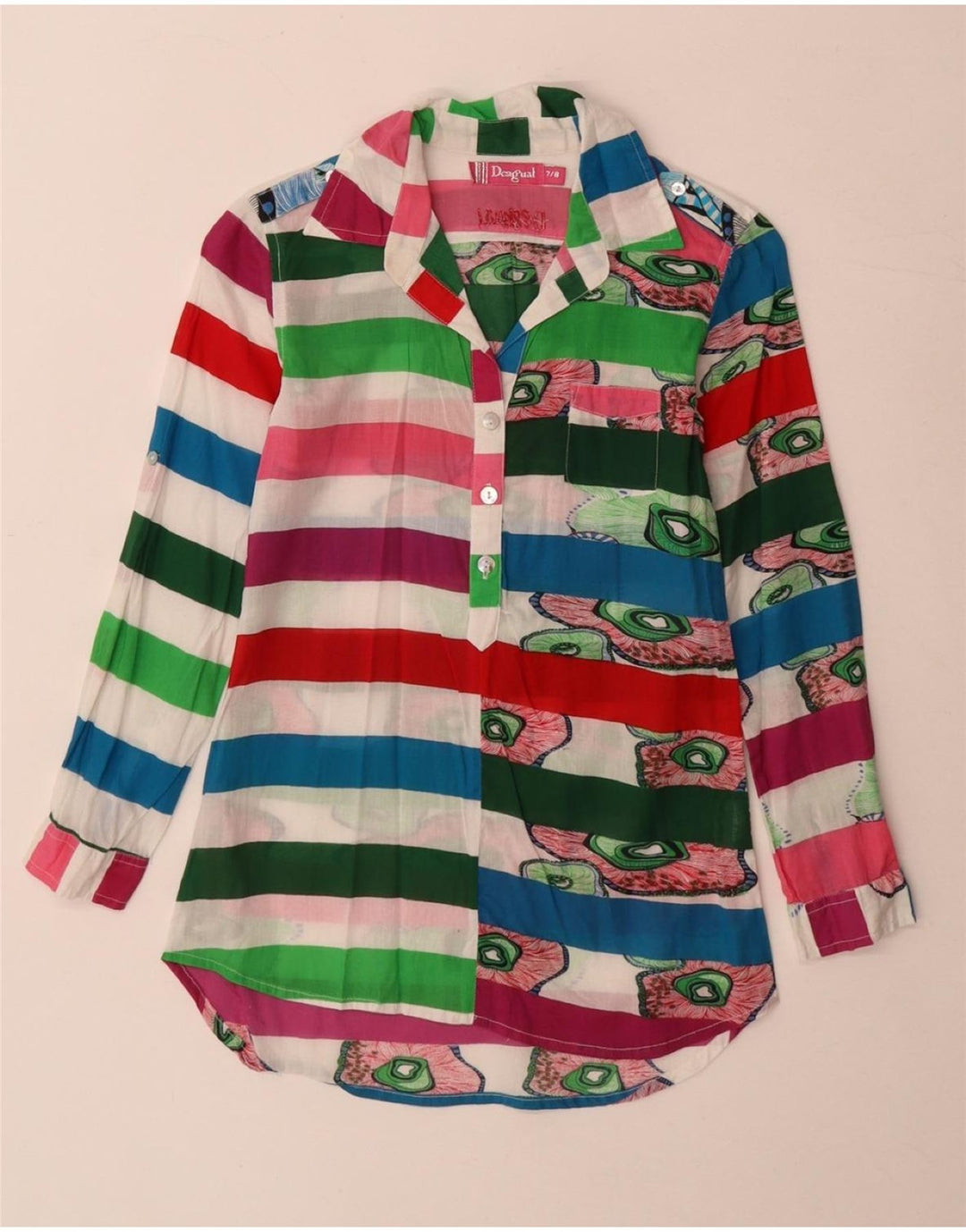 Desigual Pulôver Menina Longline Fit 7-8 Anos Multicolorido