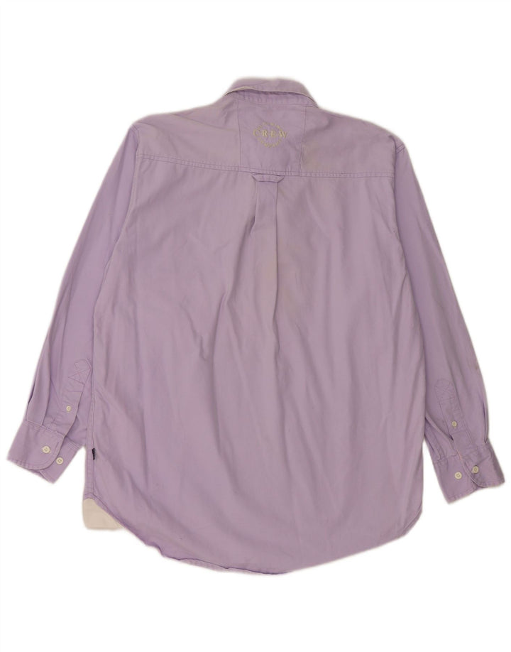 CREW CLOTHING Camisa pulôver masculina pequena de algodão roxo