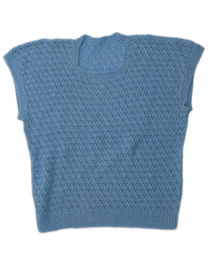 Regata feminina VINTAGE com colete UK 14 azul médio